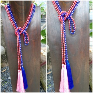 long tassels crystal beads scarf necklace fashion wholesale price 
